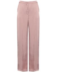 Emme - Satin-Finish Pressed-Crease Trousers - Lyst