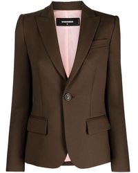 DSquared² - Single-breasted Long-sleeve Blazer - Lyst