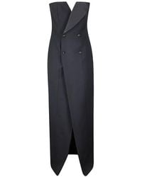 P.A.R.O.S.H. - Double-Breasted Strapless Midi Dress - Lyst