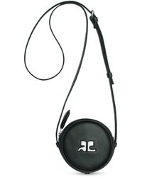 Courreges - Runde Mini-Tasche mit Logo-Patch - Lyst