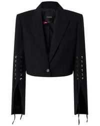 Pinko - Lace-Up Cropped Jacket - Lyst