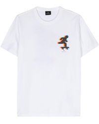 PS by Paul Smith - Skater-print Cotton T-shirt - Lyst