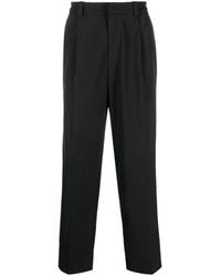 Acne Studios Tailored Wool Blend Wrap Trousers in Grey for Men