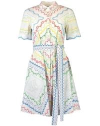 Mary Katrantzou - Chima Geometric-Print Mini Dress - Lyst