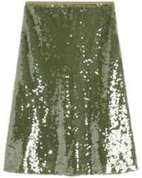 Ami Paris - Sequin-Embellished Midi Skirt - Lyst