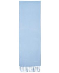 Mulberry - Embroidered-Logo Fringed-Hem Scarf - Lyst