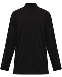 Yohji Yamamoto - Stand-Up Collar Long-Sleeve T-Shirt - Lyst
