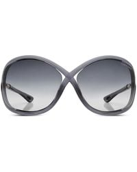 Tom Ford - Geometric Semi-Rim Sunglasses - Lyst