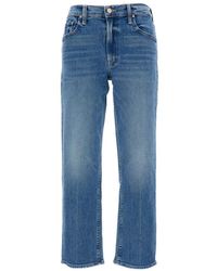Mother - The Newbie Ankle High-Rise Straight-Leg Jeans - Lyst