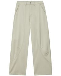 Mini Cream - Seam-Detail Wide-Leg Trousers - Lyst