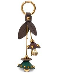 Etro - Leather And Arnica Charm With Flowers And Leaves - Lyst
