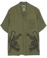 Maharishi - Tiger-embroidered Short-sleeve Shirt - Lyst