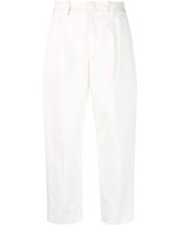 PT Torino - Cropped Cotton Trousers - Lyst