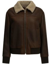 Semler - Shearling-Collar Leather Coat - Lyst