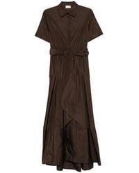 P.A.R.O.S.H. - Tie-Waist Layered Maxi Dress - Lyst