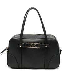 ARMANI EXCHANGE - Logo-Plaque Tote Bag - Lyst