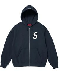 Supreme - S Logo Zip-Up Hoodie - Lyst