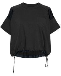 Sacai - Drawstring-hem Cotton Shirt - Lyst