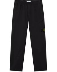 Stone Island - Compass Logo-Patch Trousers - Lyst