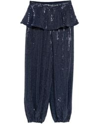 Adriana Degreas - Sequin-Embellished Ruffled Trousers - Lyst