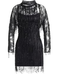 Alberta Ferretti - Strapless Midi Dress With Flared Skirt - Lyst