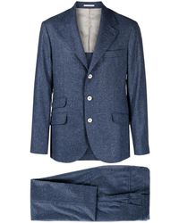 Brunello Cucinelli - Houndstooth Wool-Cashmere Blend Suit - Lyst
