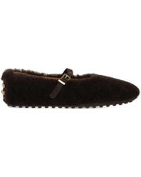 Tod's - Shearling-Trim Ballet Flats - Lyst