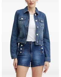 Morgan - Button-Up Denim Jacket - Lyst