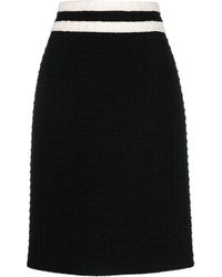 Gucci - Tweed High-Waisted Midi Skirt - Lyst
