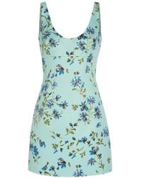 Emilia Wickstead - Einna Floral-Print Faille Mini Dress - Lyst