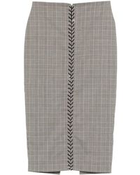 Ludovic de Saint Sernin - Check-Pattern Drawstring Skirt - Lyst