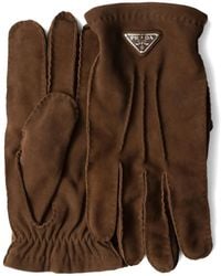 Prada - Handschuhe Aus Wildleder - Lyst