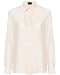 Tom Ford - プリーツディテール シルクシャツ - Lyst