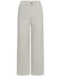 FRAME - Anchor Striped Straight-Leg Jeans - Lyst