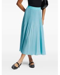 Karl Lagerfeld - Pleated Midi Skirt - Lyst