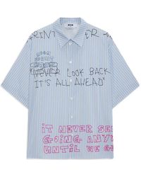 MSGM - Camicia A Righe - Lyst