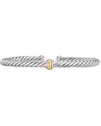 David Yurman - 14K Cable Flex Station Bracelet - Lyst