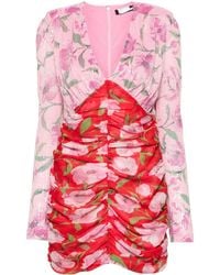 ROTATE BIRGER CHRISTENSEN - Floral-print Sequined Mini Dress - Lyst