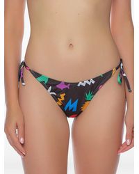 Moschino - Graphic-Print Side-Tie Bikini Bottoms - Lyst