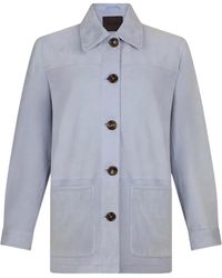 Liu Jo - Button Suede Jacket - Lyst