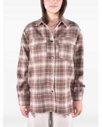 MC2 Saint Barth - Cambry Flannel Overshirt With Tartan Pattern And Logo Embroidery - Lyst