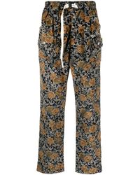 Advisory Board Crystals - Floral-jacquard Straight-leg Trousers - Lyst