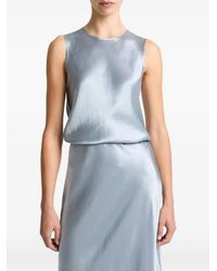 Vince - Scalloped-Trim Sleeveless Top - Lyst