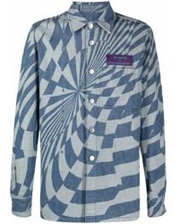 Stella McCartney - X Ed Curtis Geometric Pattern Denim Jacket - Lyst