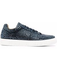 Philipp Plein - Rhinestone Lace-Up Sneakers - Lyst