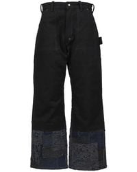 Dear BORO - Belt-Loop Patchwork Trousers - Lyst
