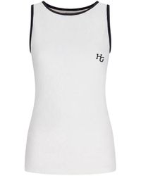 HOUSE OF GRAVITY - Logo-Embroidered Ribbed-Knit Top - Lyst