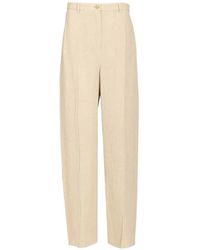 Emporio Armani - Pressed-Crease Straight-Leg Trousers - Lyst