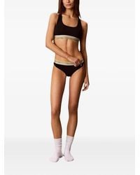 Calvin Klein - Icon Logo-Tape Racerback Bra - Lyst