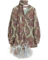 Valentino Garavani - Voyage Imaginaire Cashmere-Print Blouse - Lyst